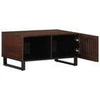 Tavolino da Salotto Marrone 80x54x40 cm Legno Massello di Mango
