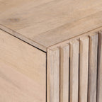 Tavolino da Salotto Bianco 80x51x40 cm Legno Massello di Mango