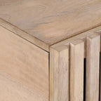 Tavolino da Salotto Bianco 80x51x40 cm Legno Massello di Mango
