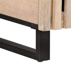 Tavolino da Salotto Bianco 80x51x40 cm Legno Massello di Mango