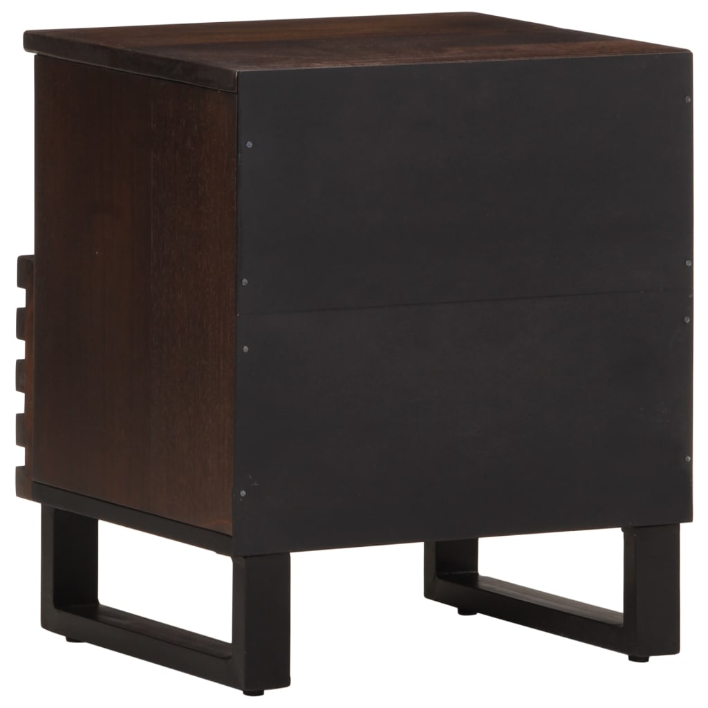 Comodino 40x34x46 cm in Legno Massello di Mango