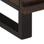 Comodino 40x34x46 cm in Legno Massello di Mango
