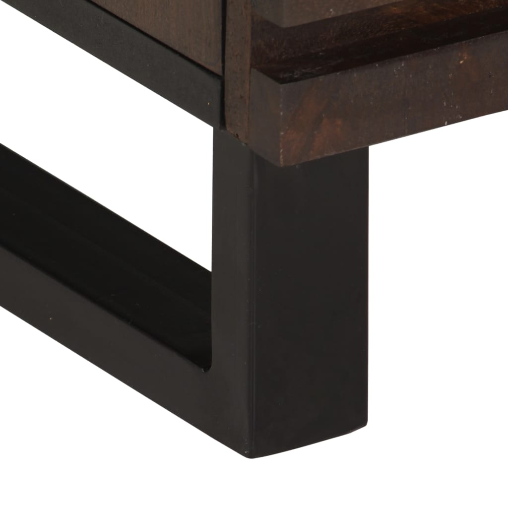 Comodino 40x34x46 cm in Legno Massello di Mango