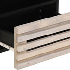 Comodini 2pz 40x34x46 cm in Legno Massello di Mango Sbiancato