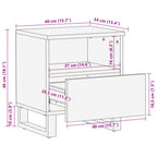 Comodini 2pz 40x34x46 cm in Legno Massello di Recupero
