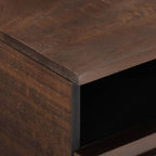 Tavolino da Salotto Marrone 80x55x40 cm Legno Massello di Mango