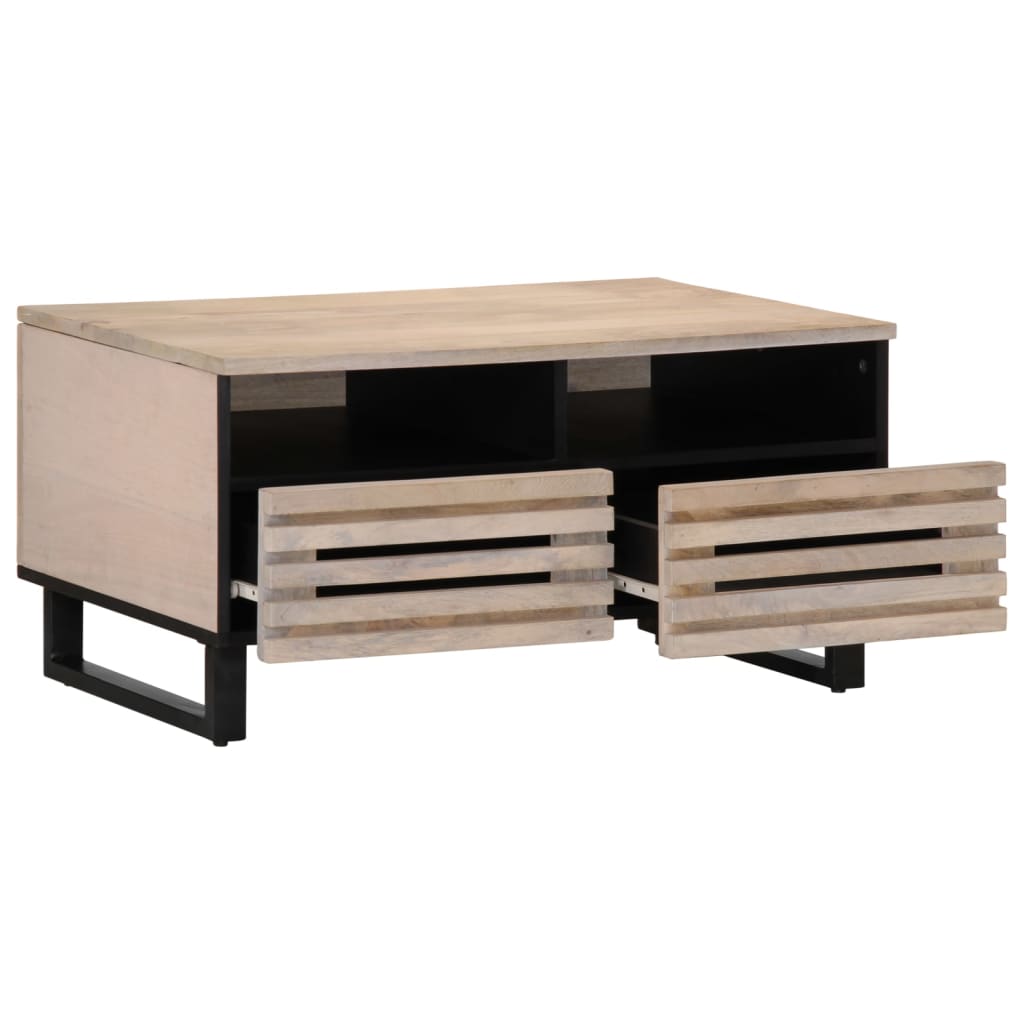 Tavolino da Salotto 80x55x40 cm Legno Massello di Mango