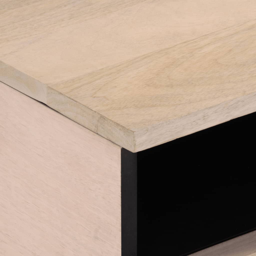 Tavolino da Salotto 80x55x40 cm Legno Massello di Mango