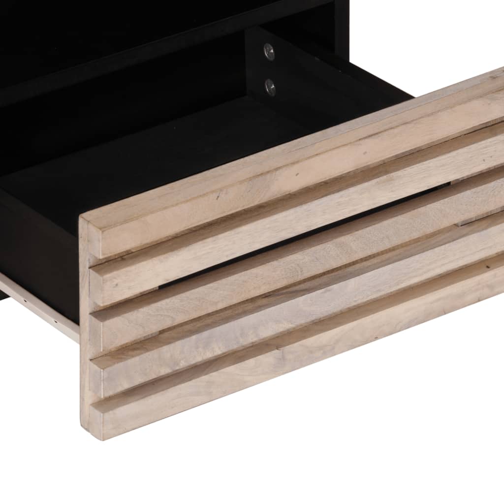 Tavolino da Salotto 80x55x40 cm Legno Massello di Mango