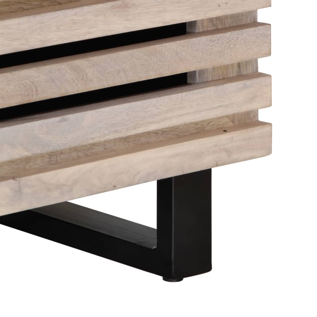 Tavolino da Salotto 80x55x40 cm Legno Massello di Mango