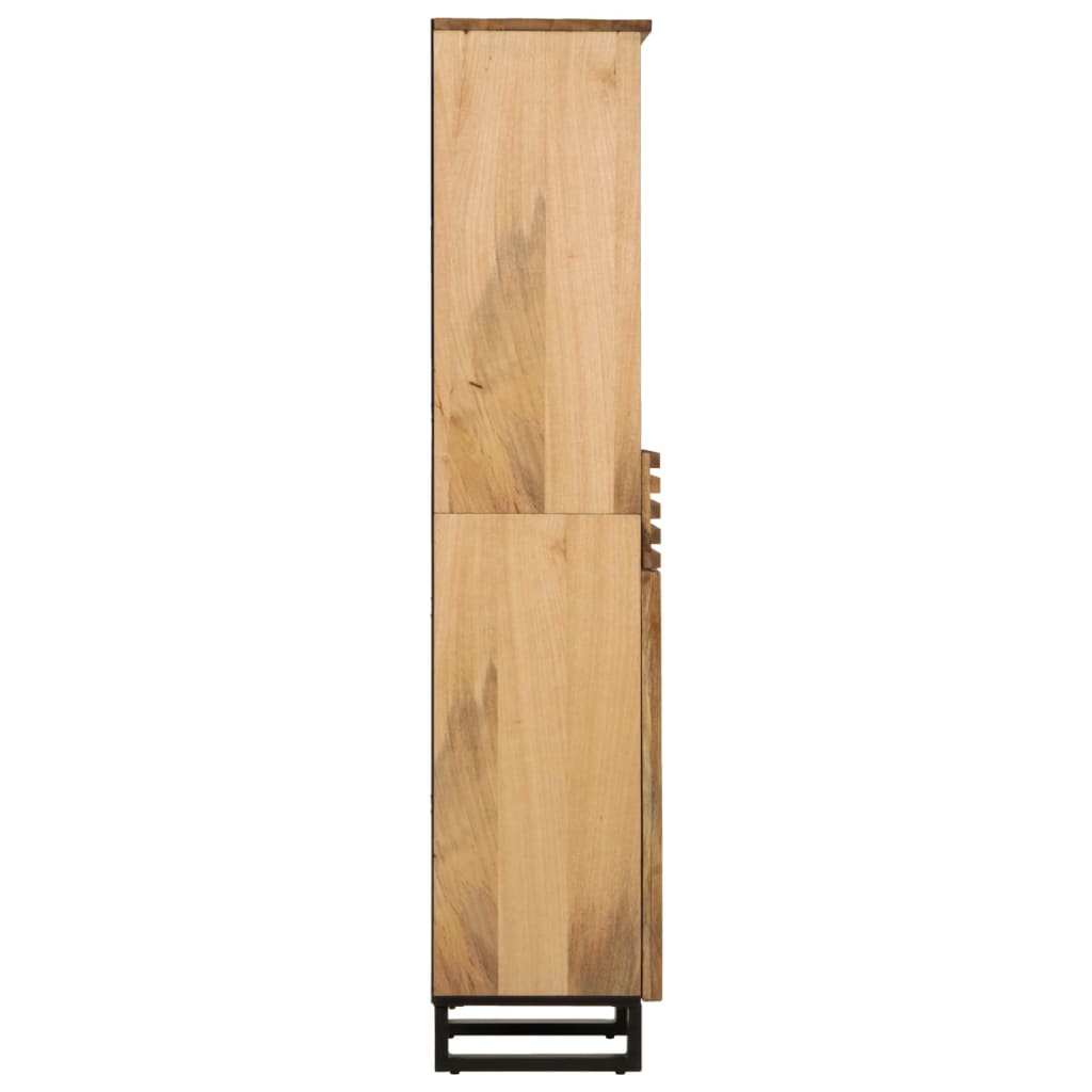 Credenza 38x34x160 cm in Legno Massello di Mango Grezzo