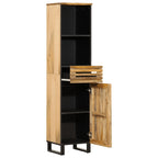 Credenza 38x34x160 cm in Legno Massello di Mango Grezzo