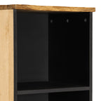 Credenza 38x34x160 cm in Legno Massello di Mango Grezzo