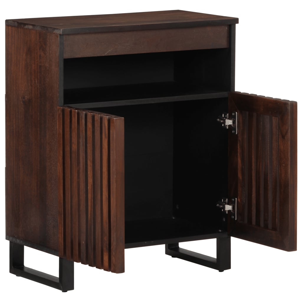 Credenza Marrone 60x34x75 cm in Legno Massello di Mango