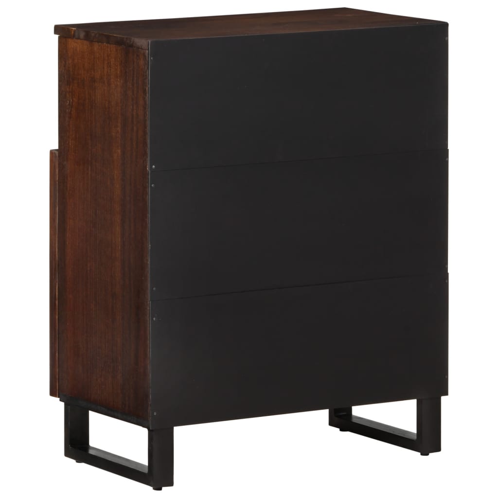 Credenza Marrone 60x34x75 cm in Legno Massello di Mango