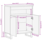 Credenza Marrone 60x34x75 cm in Legno Massello di Mango