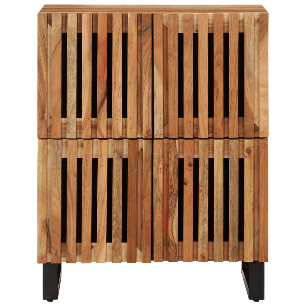 Credenza 60x34x75 cm in Legno Massello di Acacia