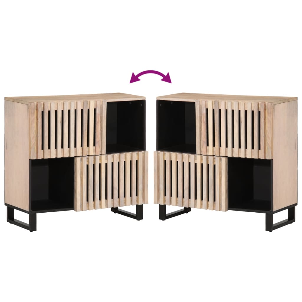 Credenza 80x34x75 cm in Legno Massello di Mango