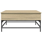 Tavolino Rovere Sonoma 95x95x45 cm Legno Multistrato e Metallo