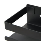 Mensola Doccia Nera Opaca 30x10x6cm Acciaio Inox 304 Spazzolato
