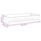 Mensola Doccia Nera Opaca 30x10x6cm Acciaio Inox 304 Spazzolato