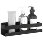 Mensola Doccia Nera Opaca 23x6,5x6 Acciaio Inox 304 Spazzolato