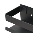 Mensola Doccia Nera Opaca 23x6,5x6 Acciaio Inox 304 Spazzolato