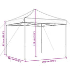 Tenda da Festa Pieghevole Pop-Up Terracotta 292x292x315 cm