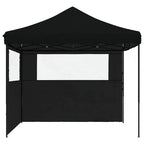 Tendone per Feste Pieghevole Pop-Up con 2 Pareti Nero