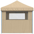 Tendone per Feste Pieghevole Pop-Up con 3 Pareti Beige