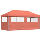 Tendone per Feste Pieghevole Pop-Up con 3 Pareti Terracotta