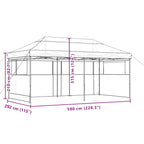 Tendone per Feste Pieghevole Pop-Up con 3 Pareti Terracotta