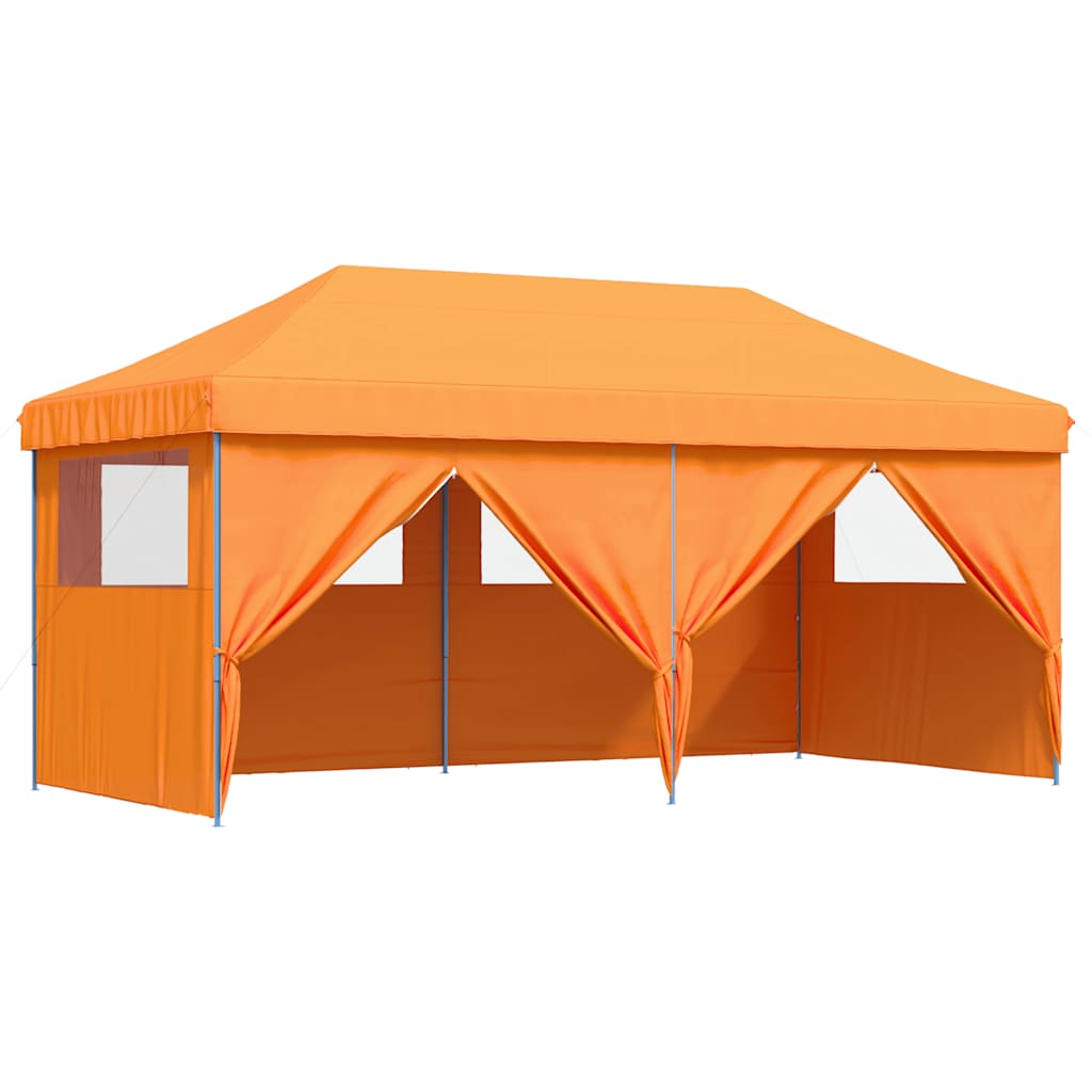 Tendone per Feste Pieghevole Pop-Up con 4 Pareti Arancione