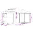 Tendone per Feste Pieghevole Pop-Up con 4 Pareti Marrone