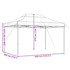 Tenda da Festa Pieghevole Pop-Up Arancione 292x292x315 cm