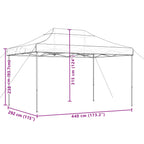 Tenda da Festa Pieghevole Pop-Up Terracotta 440x292x315 cm