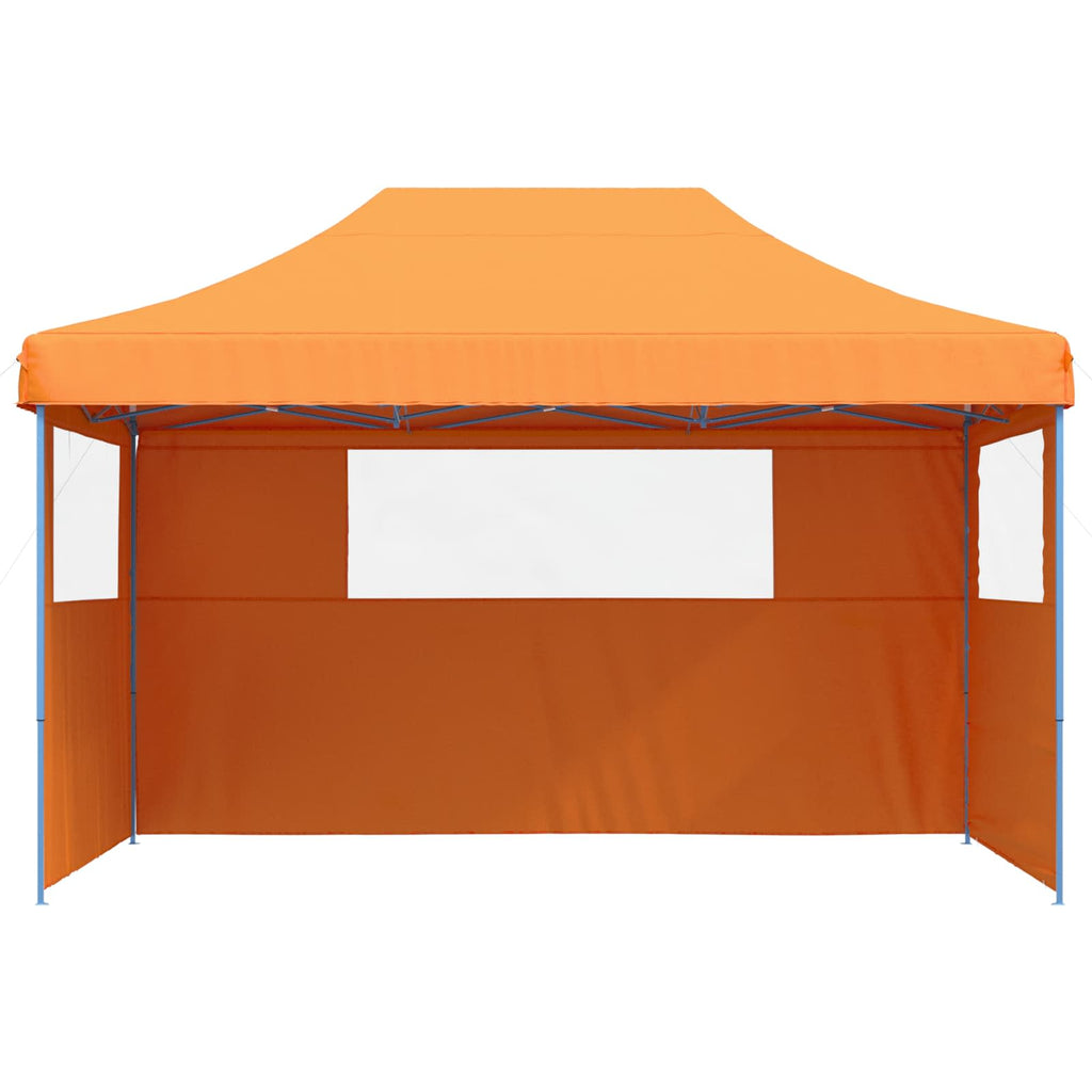 Tendone per Feste Pieghevole Pop-Up con 3 Pareti Arancione