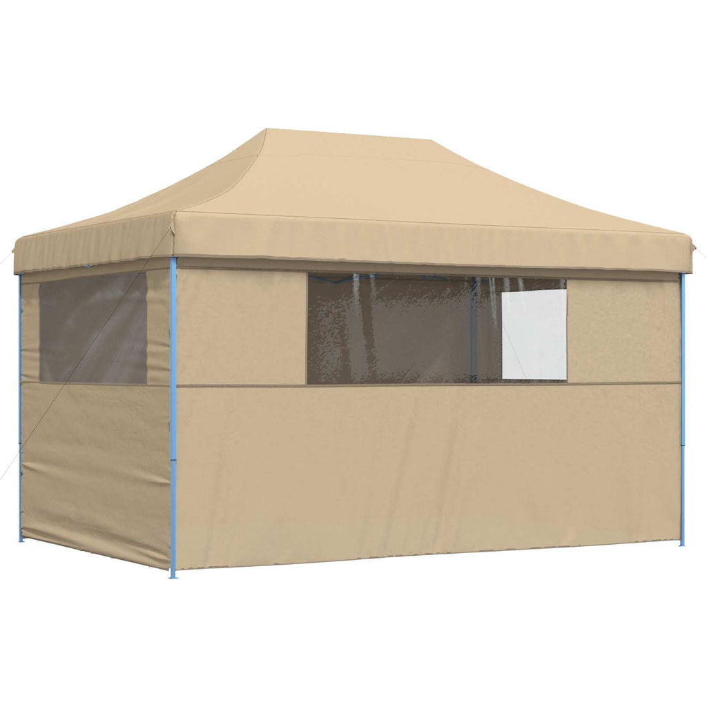 Tendone per Feste Pieghevole Pop-Up con 4 Pareti Beige