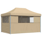 Tendone per Feste Pieghevole Pop-Up con 4 Pareti Beige