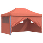 Tendone per Feste Pieghevole Pop-Up con 4 Pareti Terracotta