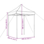 Tenda da Festa Pieghevole Pop-Up Terracotta 200x200x306 cm