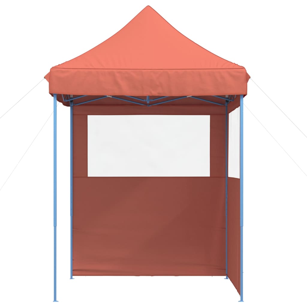 Tendone per Feste Pieghevole Pop-Up con 2 Pareti Terracotta