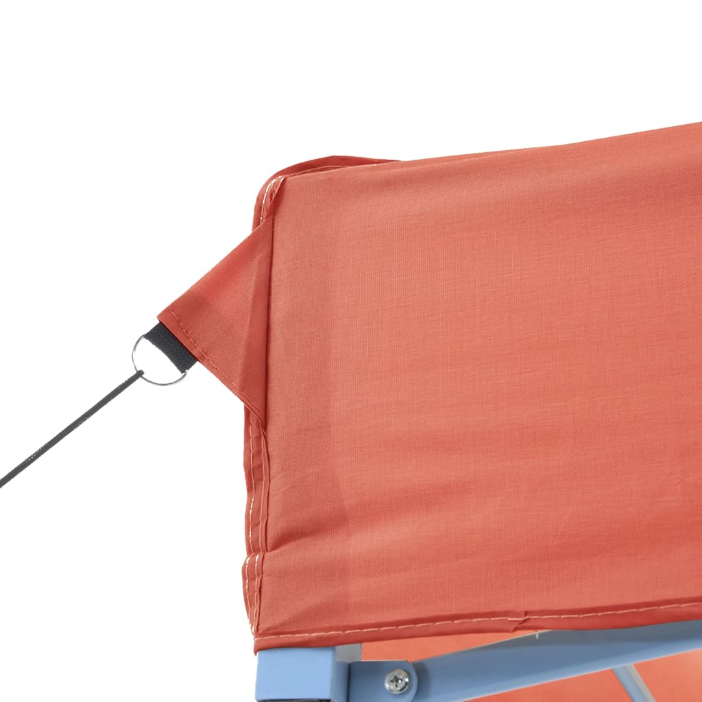 Tendone per Feste Pieghevole Pop-Up con 2 Pareti Terracotta