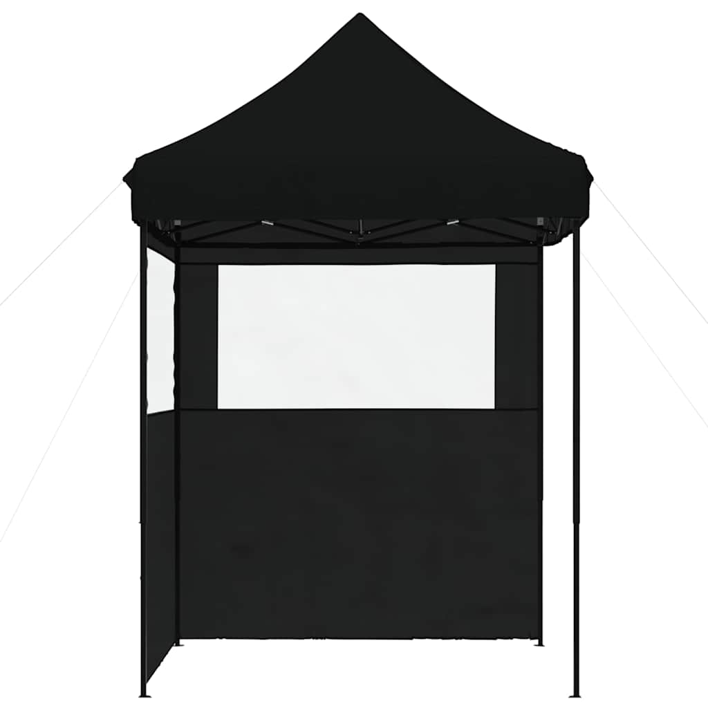 Tendone per Feste Pieghevole Pop-Up con 2 Pareti Nero