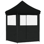 Tendone per Feste Pieghevole Pop-Up con 2 Pareti Nero