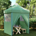 Tendone per Feste Pieghevole Pop-Up con 4 Pareti Verde