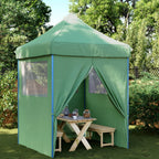 Tendone per Feste Pieghevole Pop-Up con 4 Pareti Verde