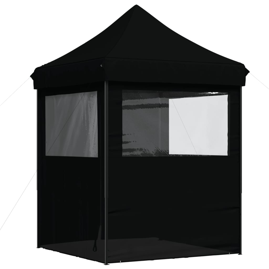 Tendone per Feste Pieghevole Pop-Up con 4 Pareti Nero
