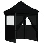 Tendone per Feste Pieghevole Pop-Up con 4 Pareti Nero