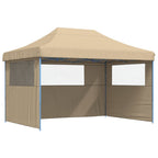 Tendone per Feste Pieghevole Pop-Up con 3 Pareti Beige